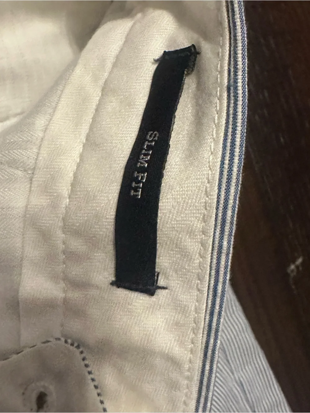 Polo Ralph Lauren Pinstripe Blue White Seersucker Chino Pants 35x32 Slim Fit